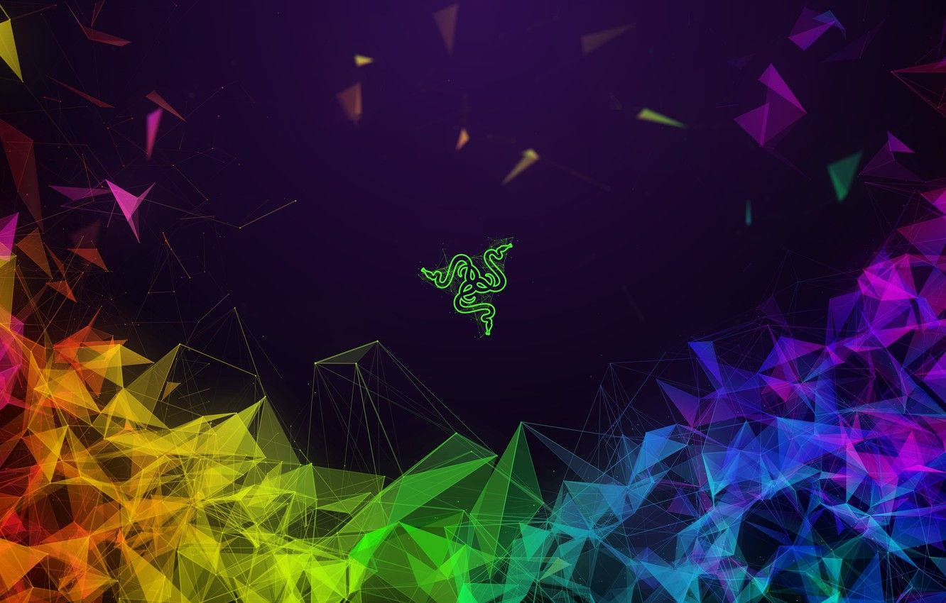 1. Immerse Yourself In Color With Razer's Rgb Polygon Logo Wallpaper