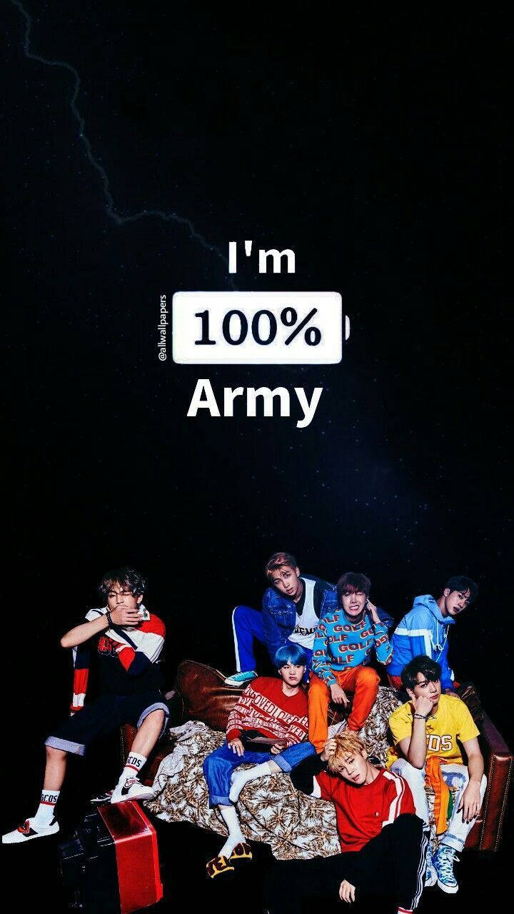 100% Army Bts Army Girl Wallpaper