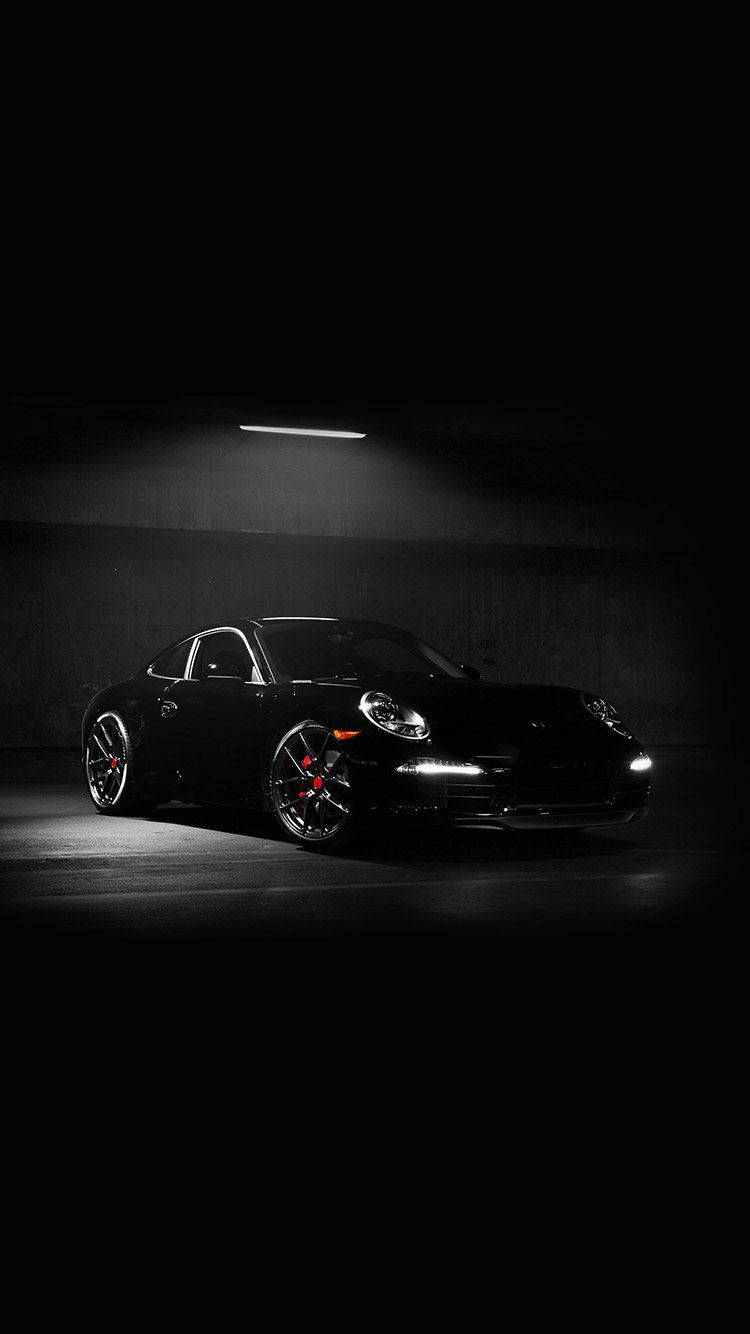 2016 Porsche 911 Black Car Iphone Wallpaper