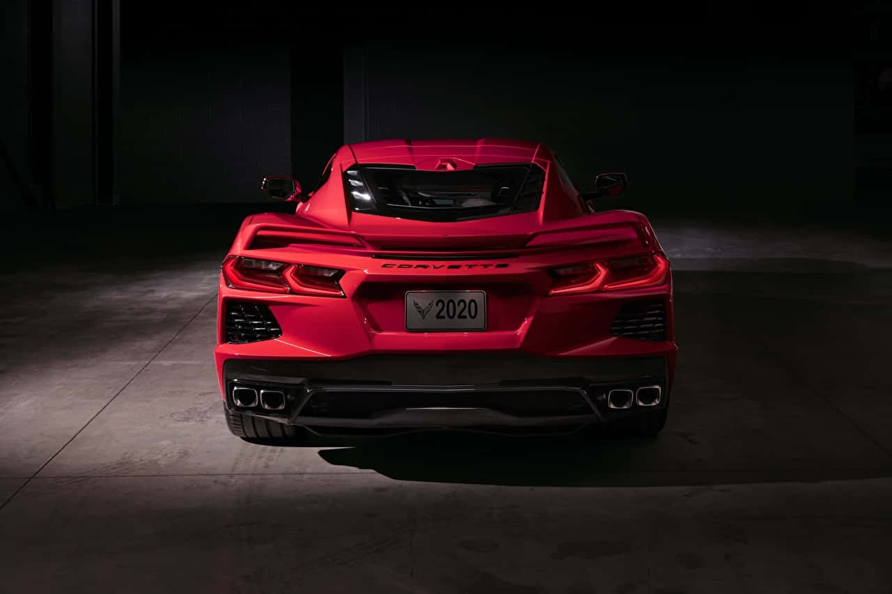 2020 Corvette C8 Rear View Wallpaper