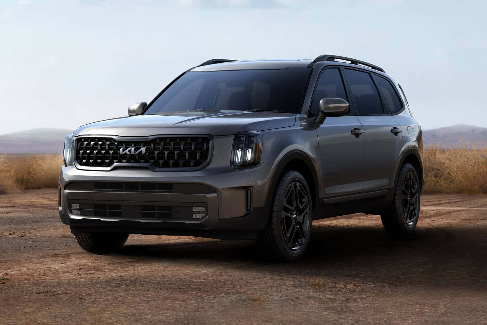 2021 Kia Telluride On A Scenic Mountain Road Wallpaper