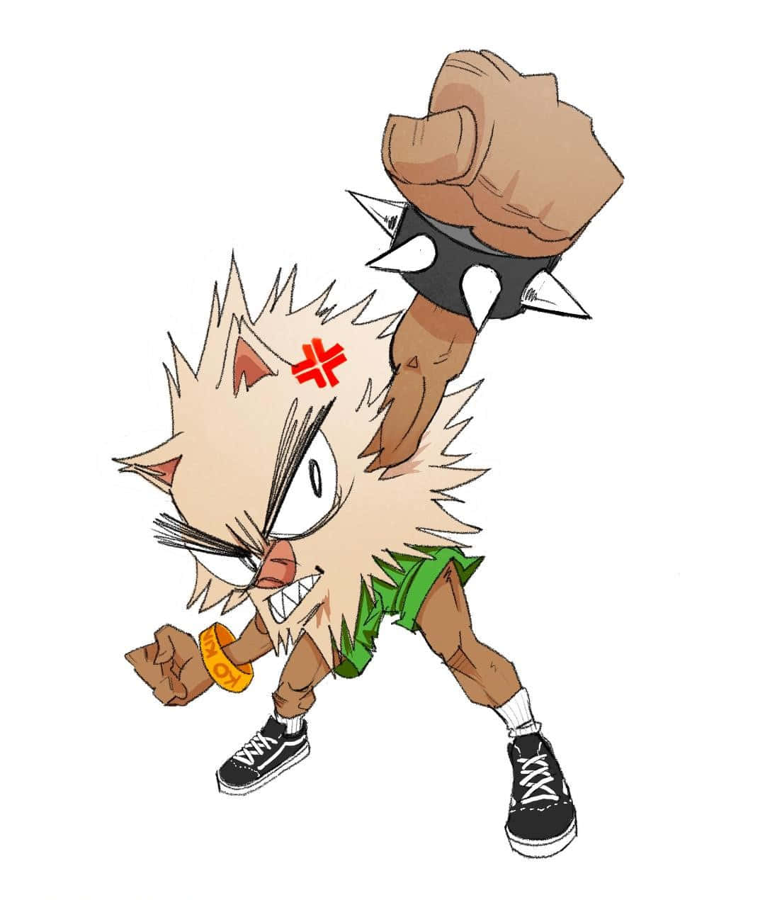 2d Illustration Of Punk Primeape Wallpaper