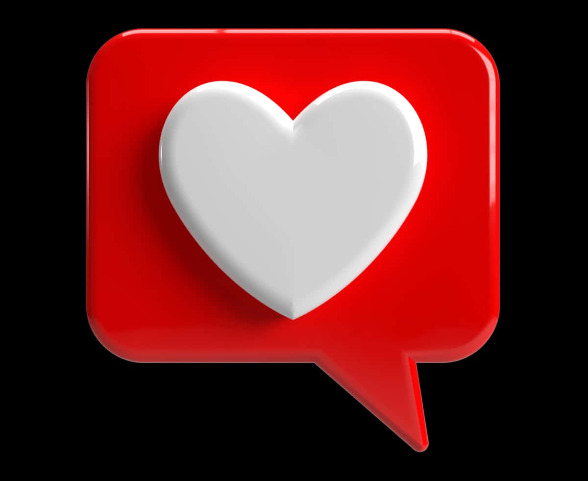 3 D Heart Speech Bubble Wallpaper