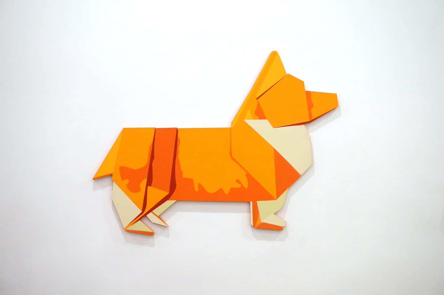 3 D Origami Dog Artwork Wallpaper