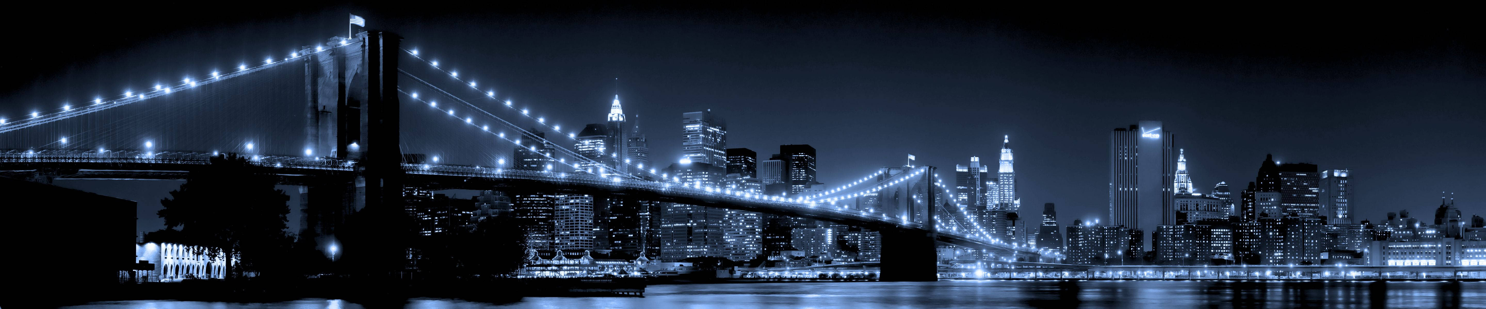 3 Monitor Brooklyn Bridge Wallpaper