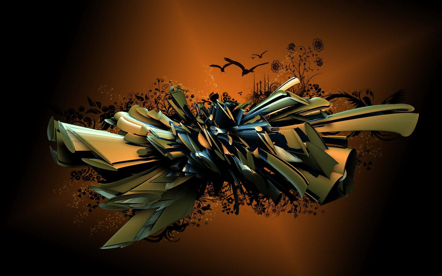 3d Abstract Art Explosion Wallpaper