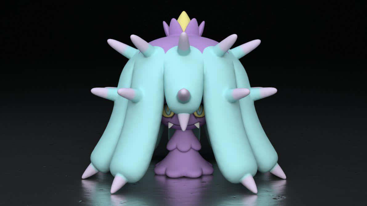 3d Art Of Mareanie Pokemon In Action Wallpaper