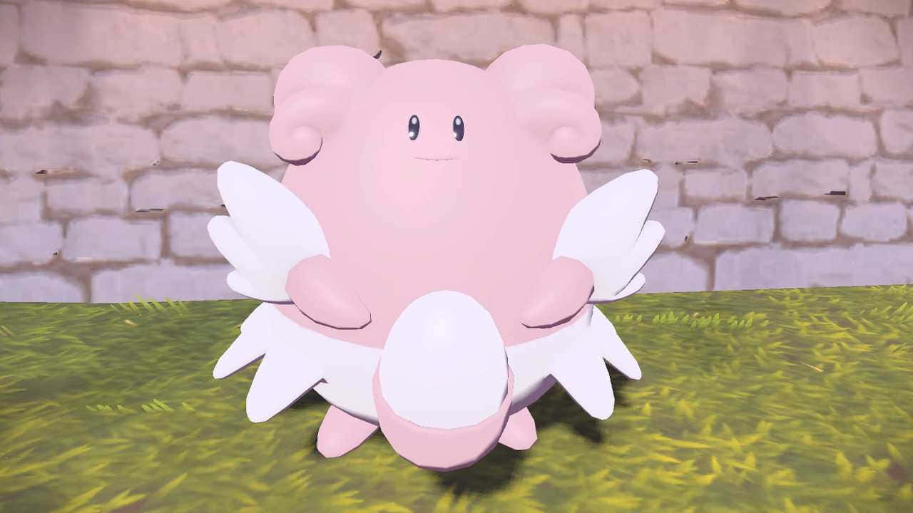 3d Blissey Standing Near Wall Wallpaper