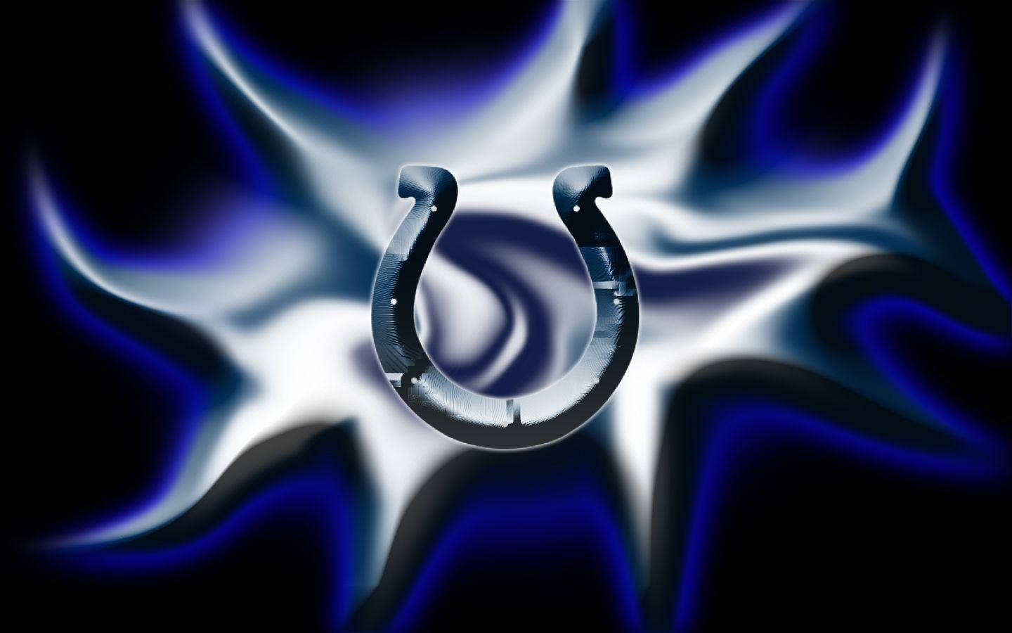 3d Blue Indianapolis Colts Horseshoe Wallpaper