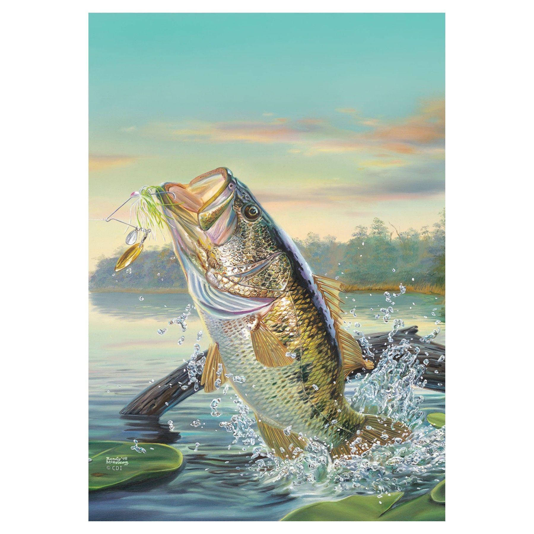 3d Cartoon Art Of A Largemouth Bass Wallpaper