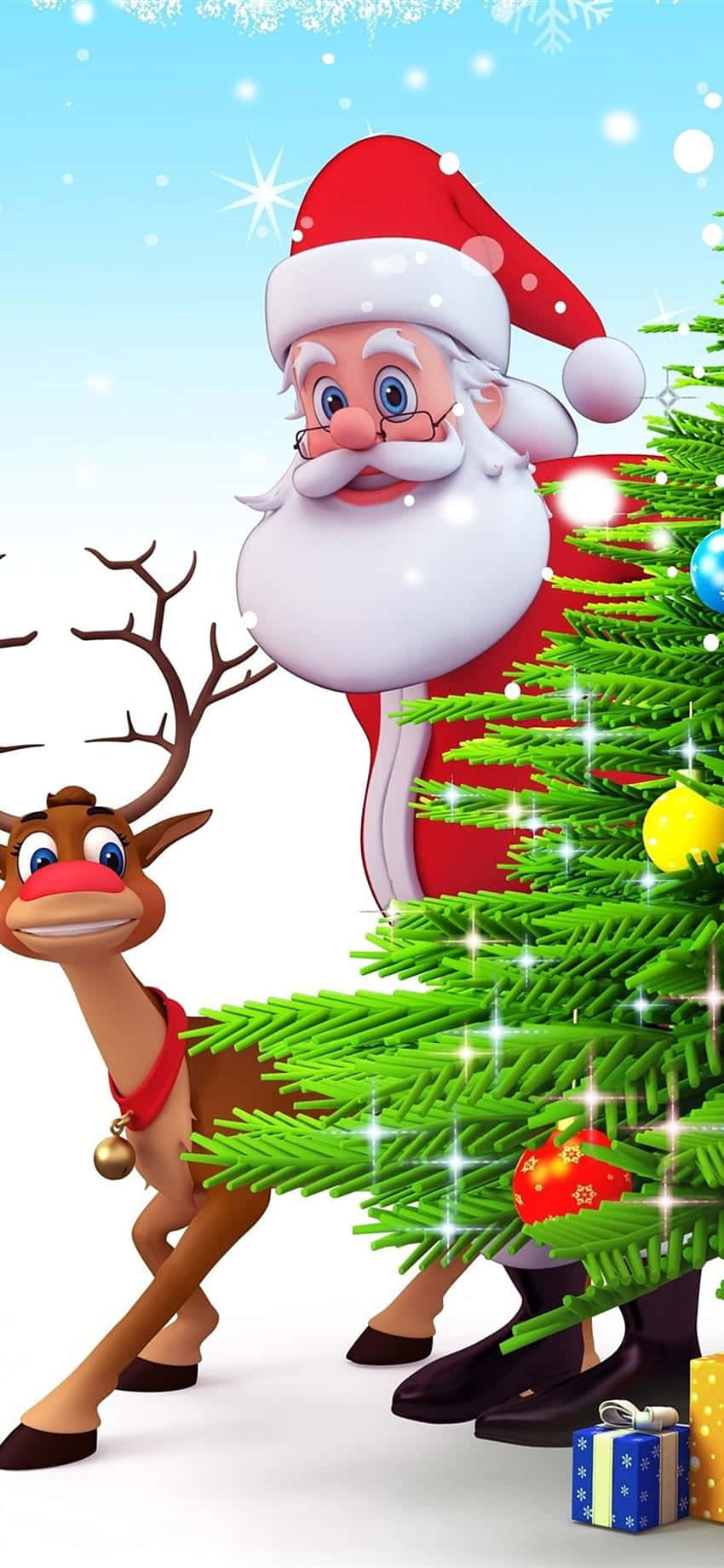 3d Christmas Home Decoration Wallpaper