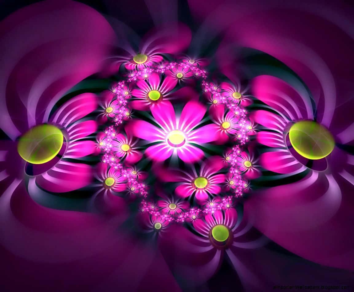 3d Flower Artwork Wallpaper