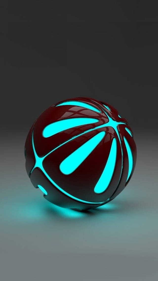 3d Glowing Blue Sphere Wallpaper