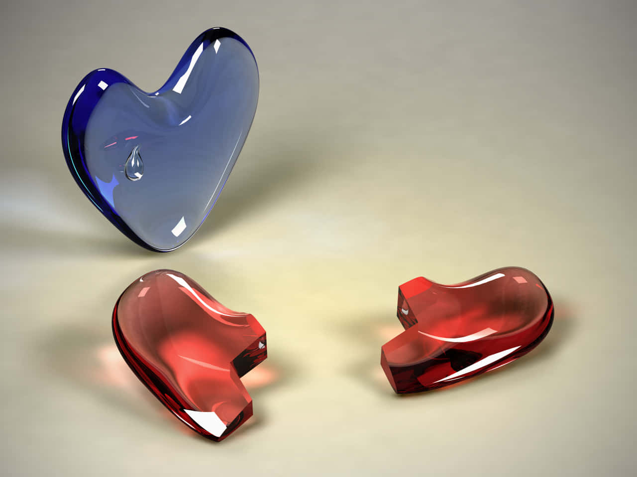 3d Heart Illustration Wallpaper