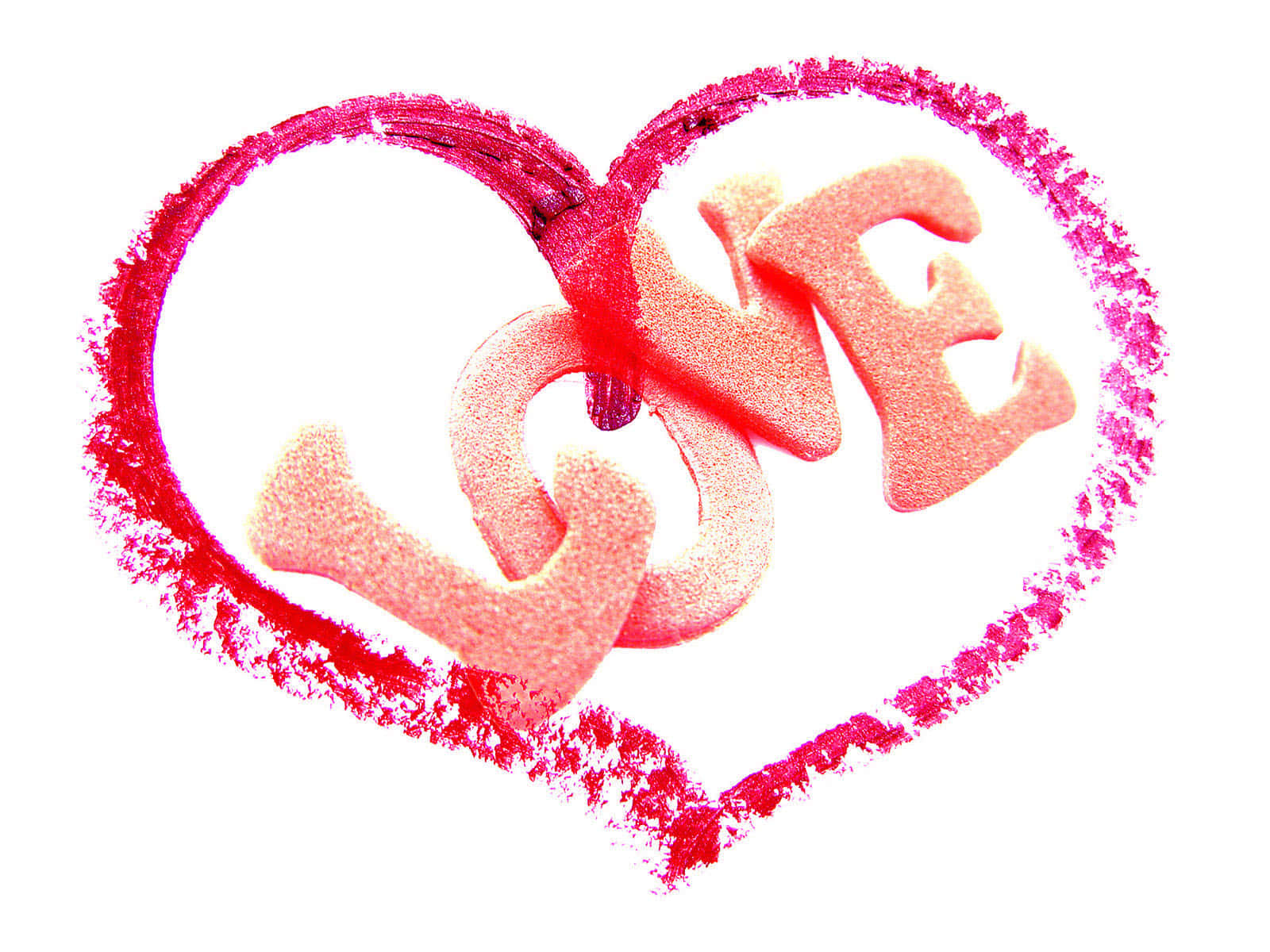 3d Love In Red Hearts Wallpaper