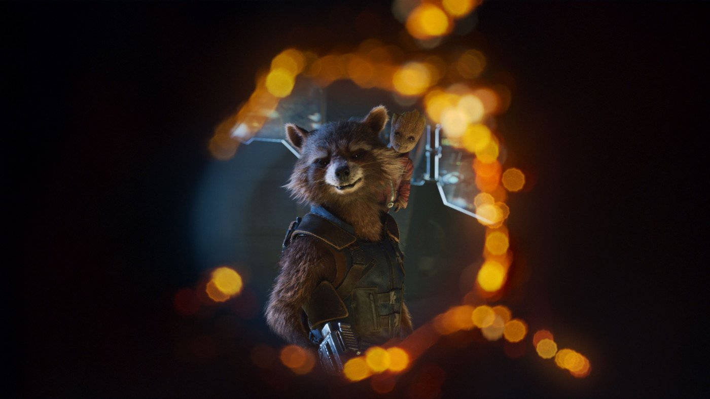 4k Guardians Of The Galaxy Rocket Raccoon Smiling Wallpaper