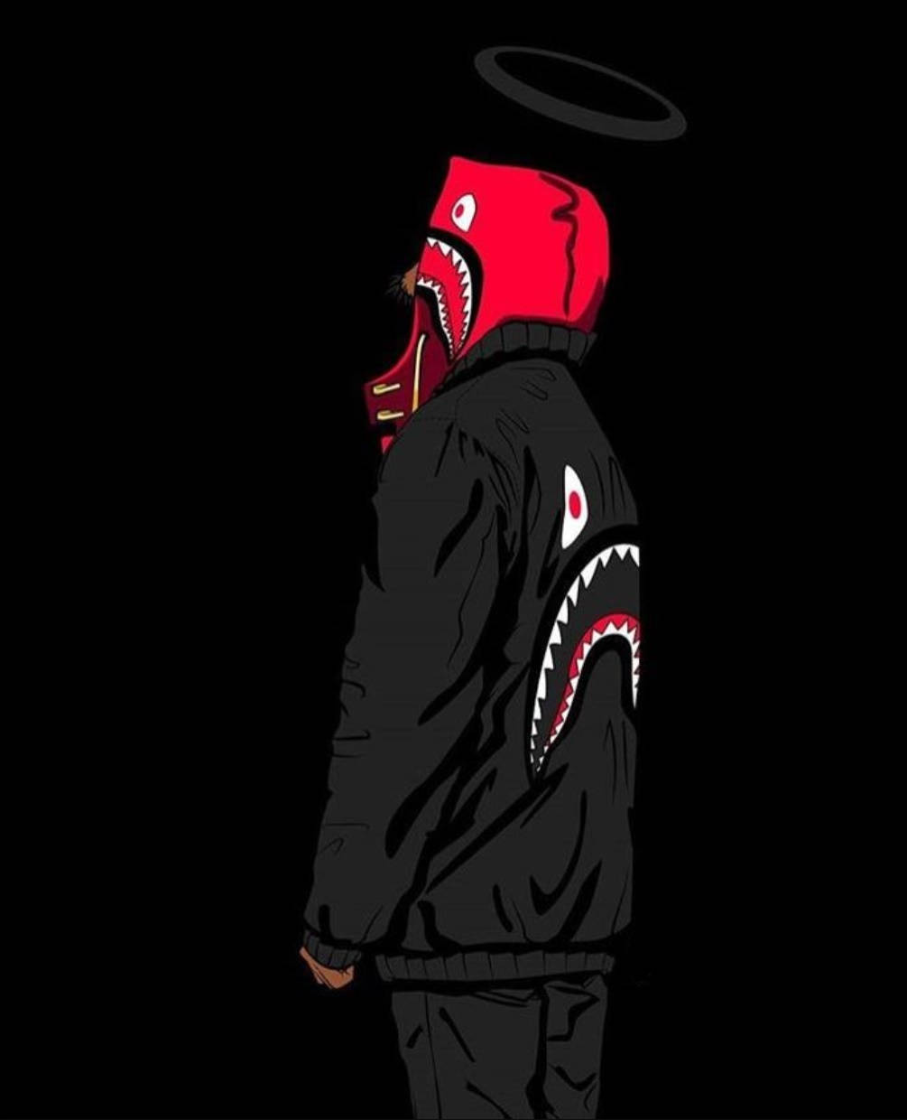 A Bathing Ape In A Shark Jacket Wallpaper