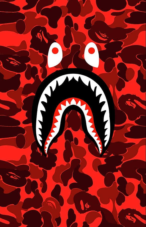 A Bathing Ape Red Camo Wallpaper Wallpaper