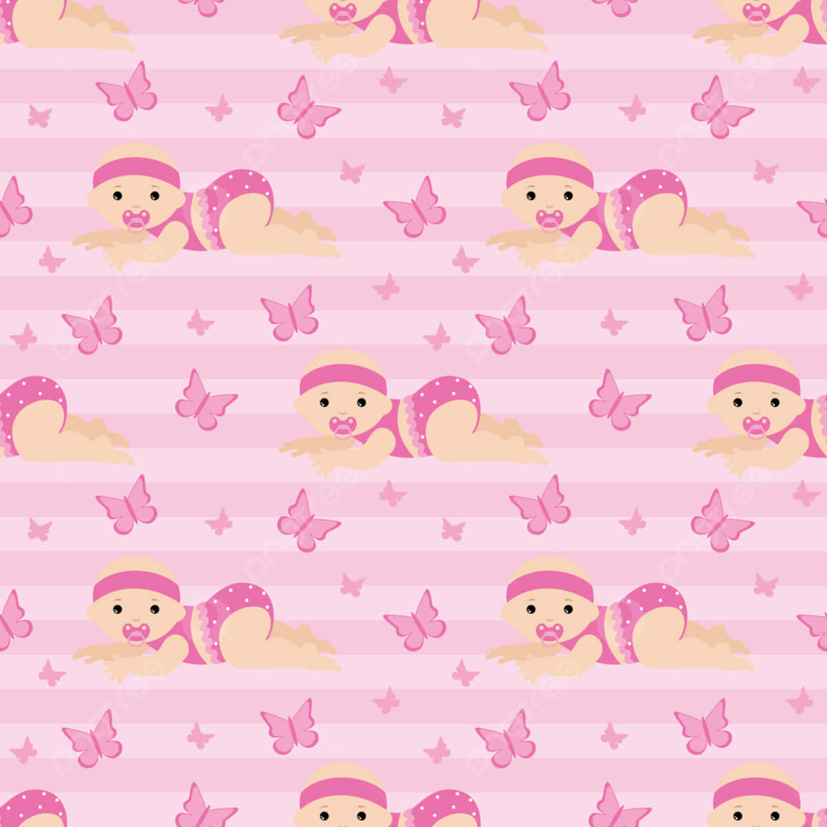 A Beautiful Baby Girl In Pink Wallpaper