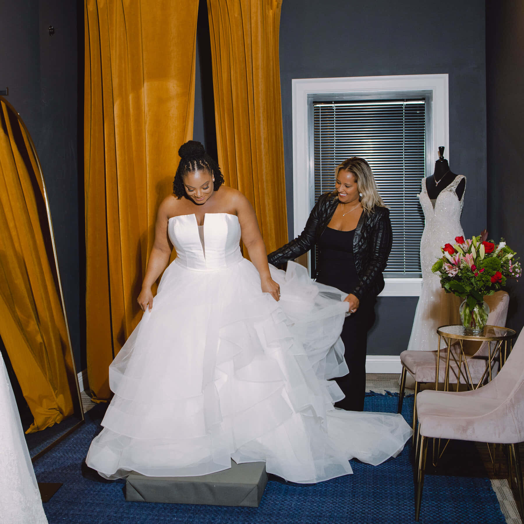 A Beautiful Bride's Dress In A Stunning White Colour. Wallpaper