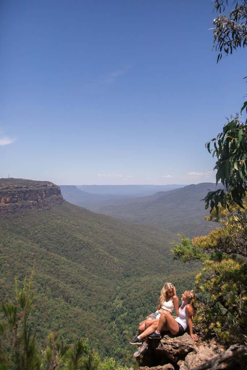 A Beautiful Day In Blue Mountains National Park Wallpaper