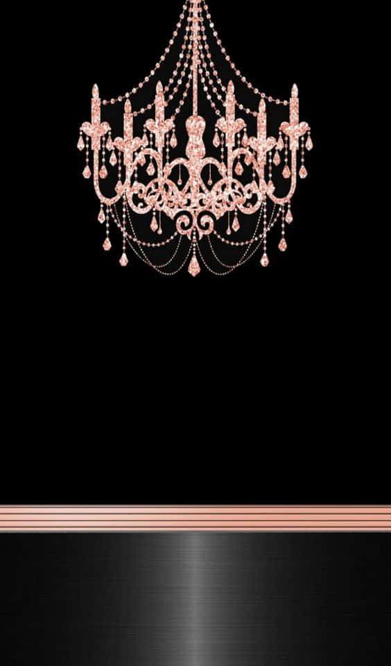 A Beautiful, Eye-catching Rose Gold And Black Pattern Wallpaper