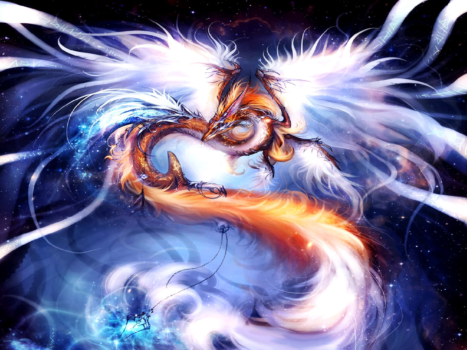 A Beautiful, Mystical Dragon Stares Off Into The Distance. Wallpaper