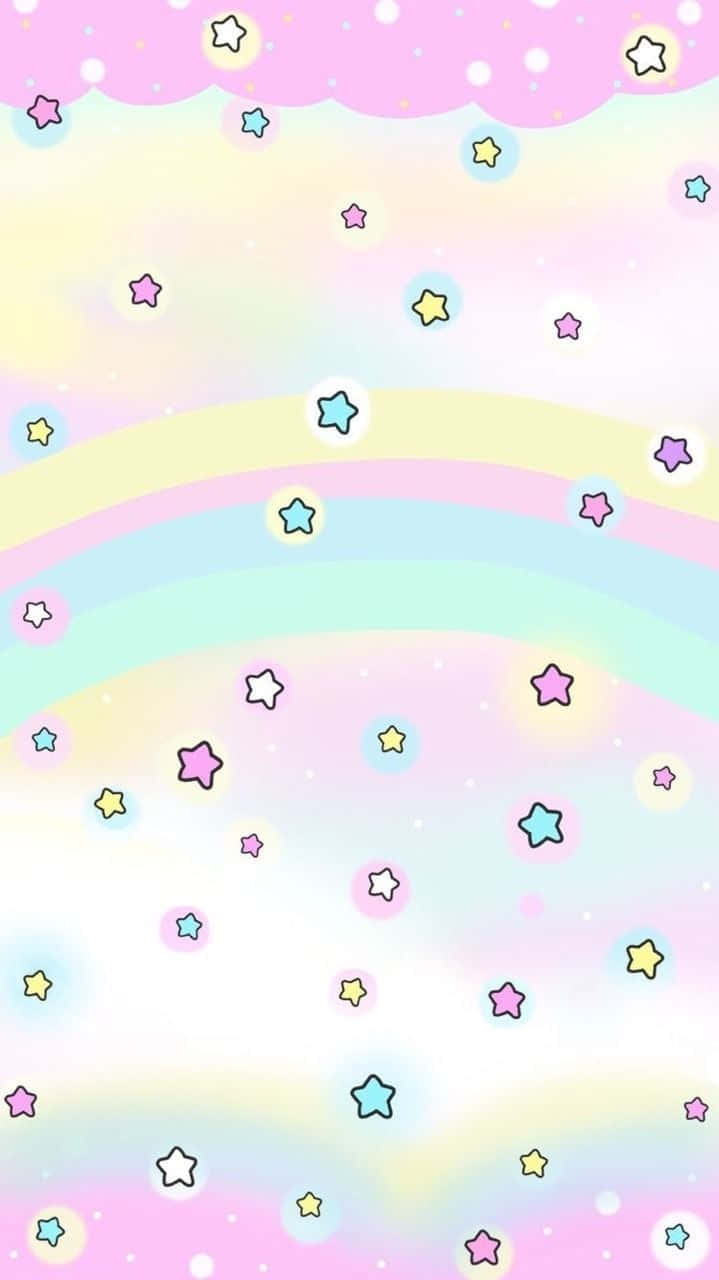 A Beautiful, Pastel Landscape Of A Magical, Kawaii World Wallpaper