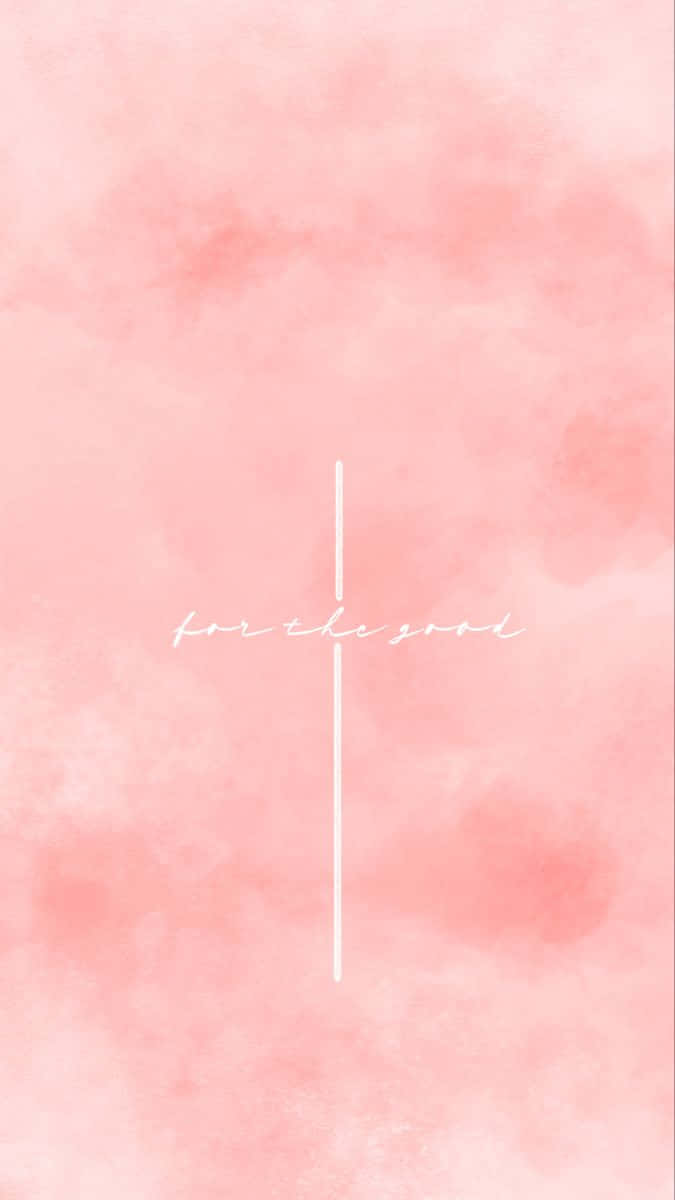 A Beautiful Pink Cross Symbolizing Hope And Faith Wallpaper