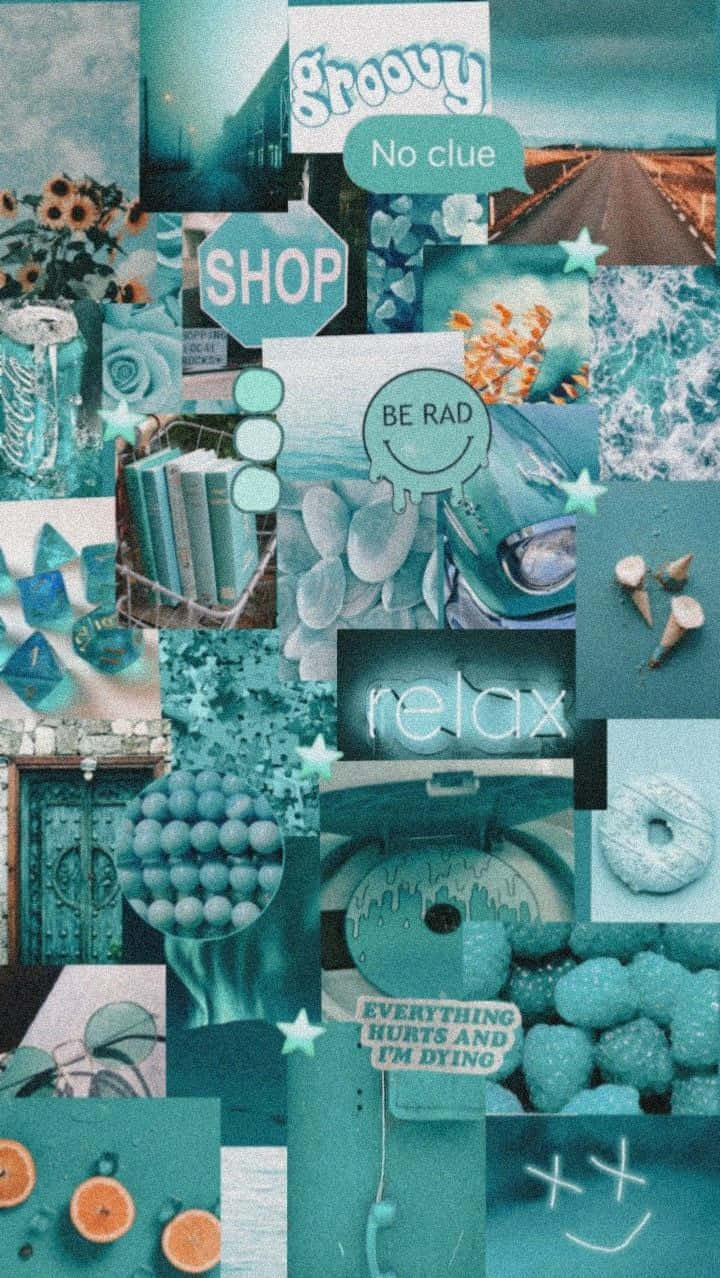 A Beautiful Turquoise Aesthetic Wallpaper Wallpaper