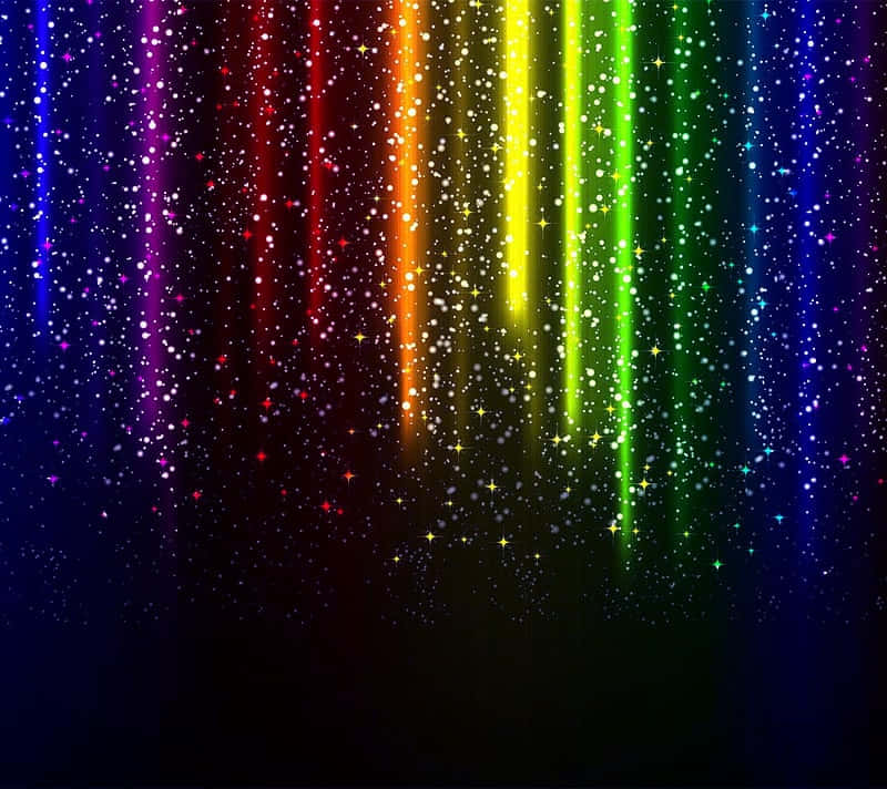 “a Beautiful View Of A Rainbow Of Glitter Shining In The Sun” Wallpaper