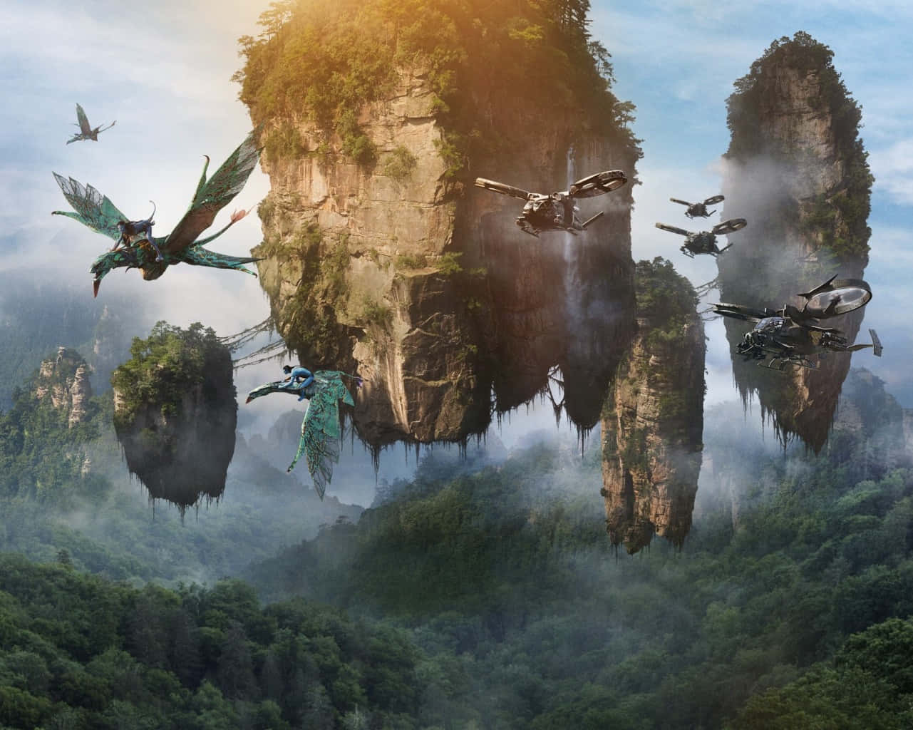 A Bird's-eye View Of The Magical Planet Of Pandora From Avatar Wallpaper