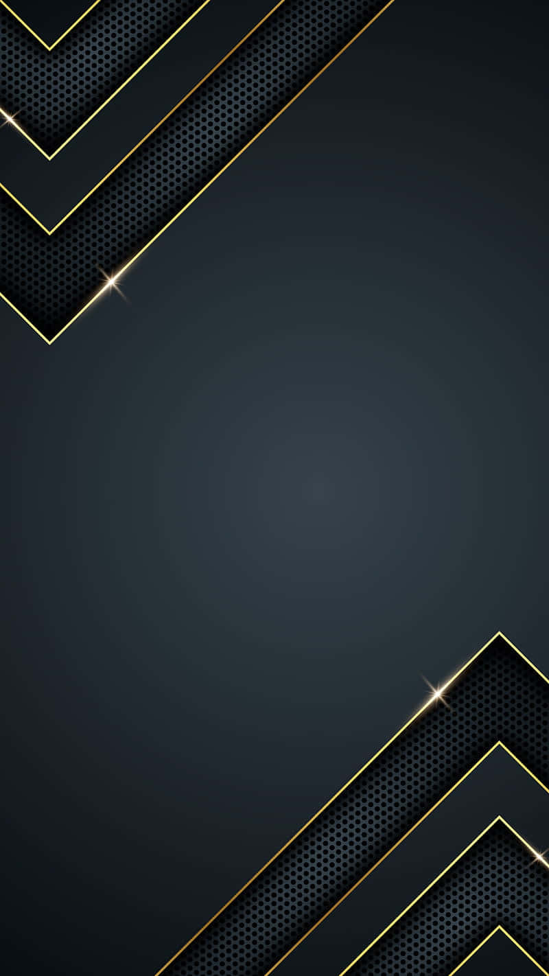 A Black And Gold Background With A Geometric Pattern Wallpaper