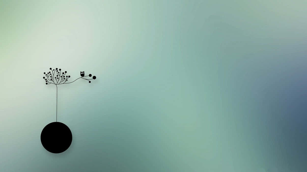 A Black And White Image Of A Flower Hanging From A Branch Wallpaper