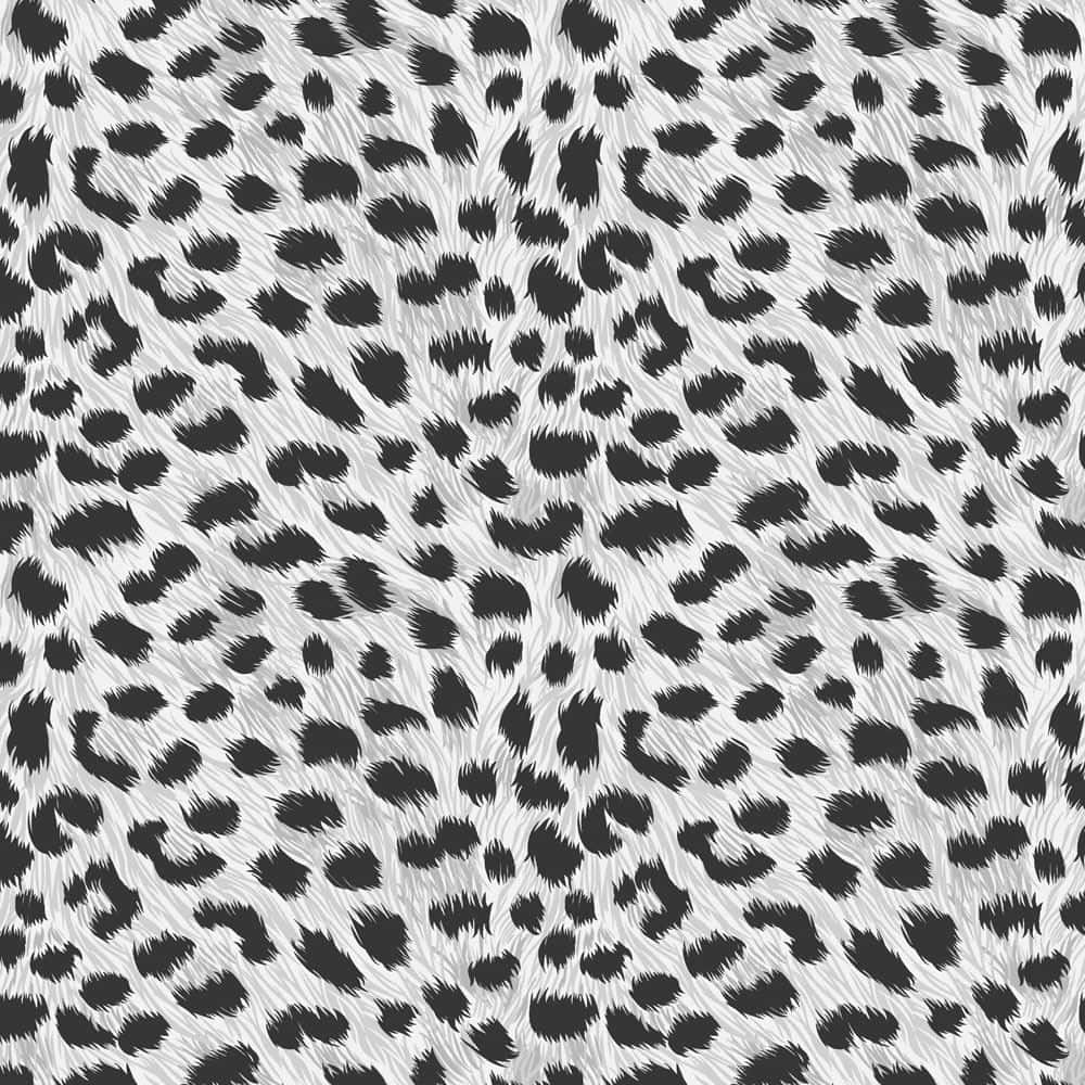 A Black And White Leopard Print Pattern Wallpaper