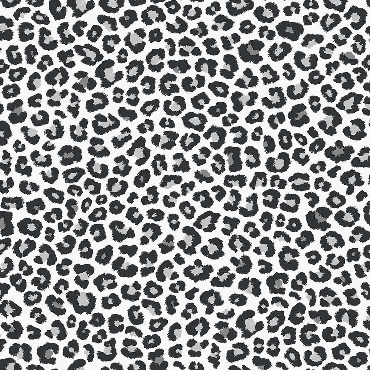 A Black And White Leopard Print Pattern Wallpaper