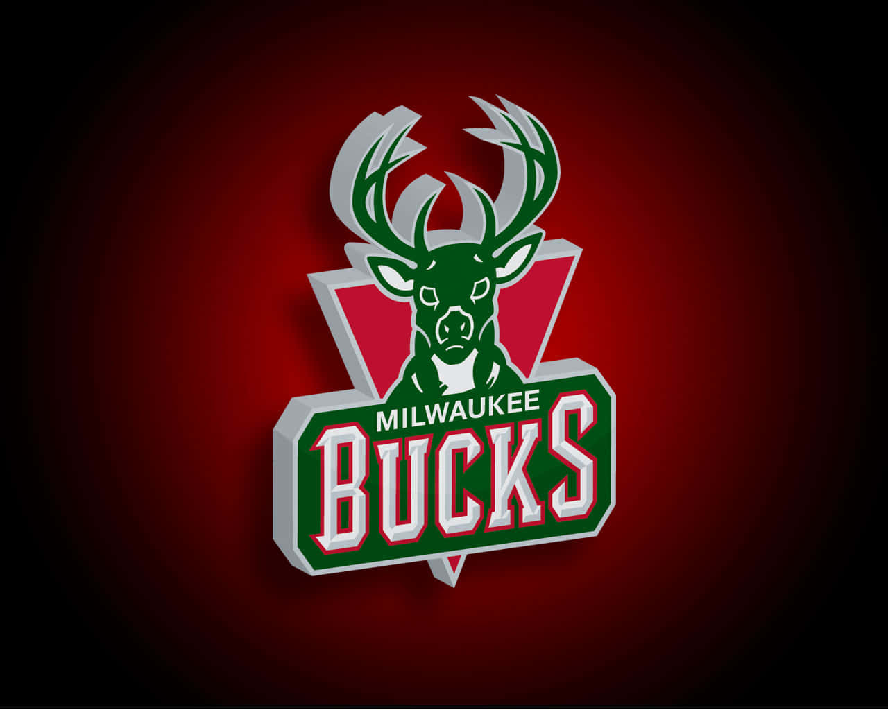 A Black And White Milwaukee Bucks Logo Wallpaper