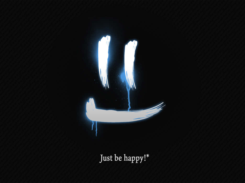 A Black Background With A White Smiley Face Wallpaper