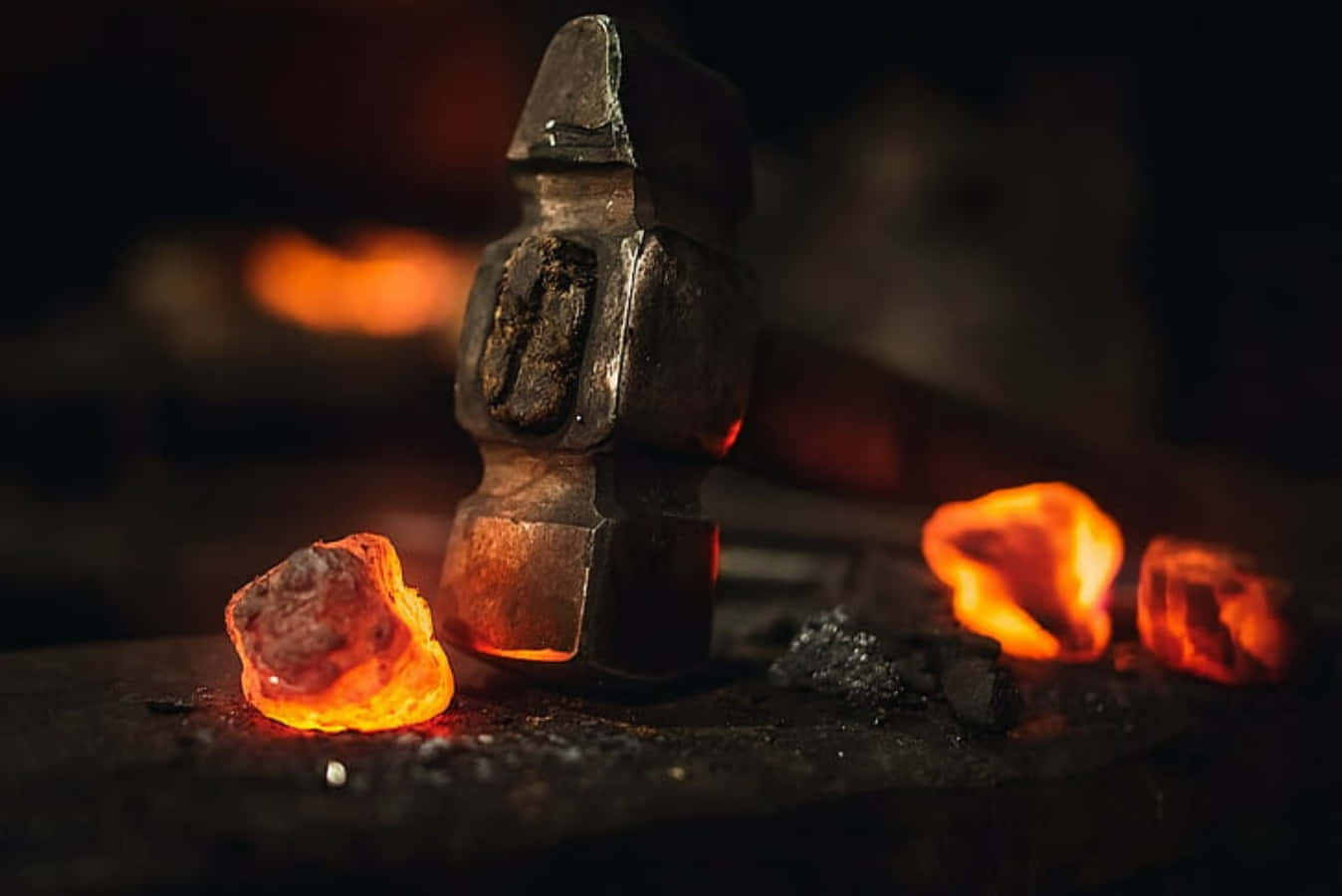 A Blacksmith Hard At Work Wallpaper