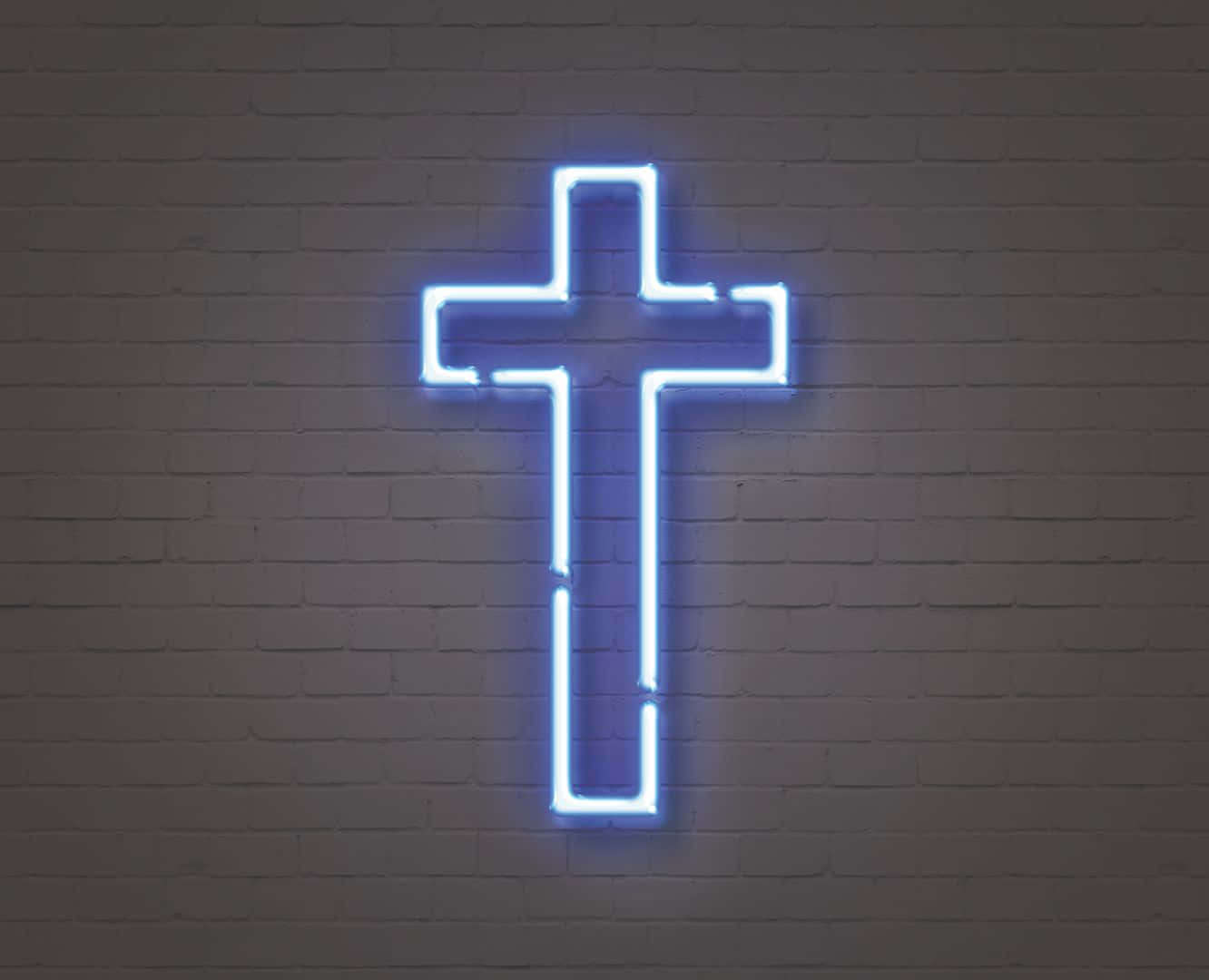 A Blue Cross Symbol Of Protecting One's Health Wallpaper