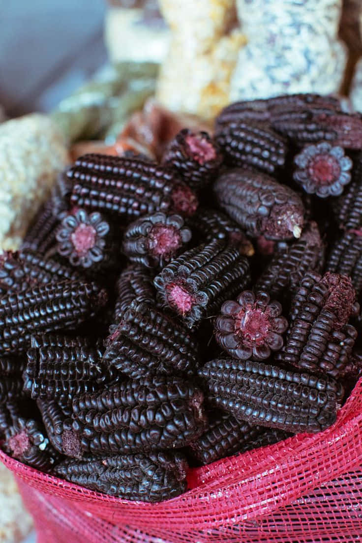 A Bowl Of Delicious Purple Corn Wallpaper