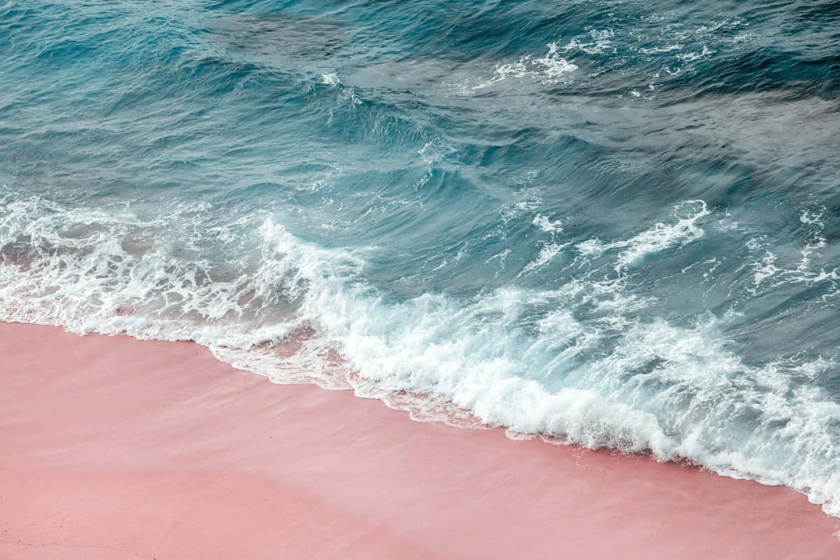 A Breathtaking View Of Pink Sand Beach Wallpaper