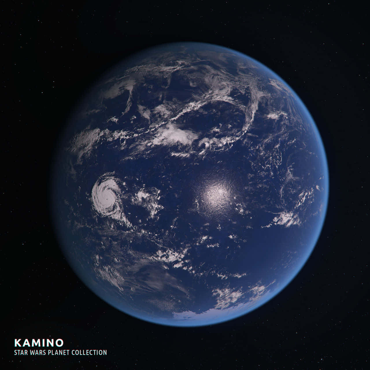 A Breathtaking View Of The Stormy Kamino Planet Wallpaper