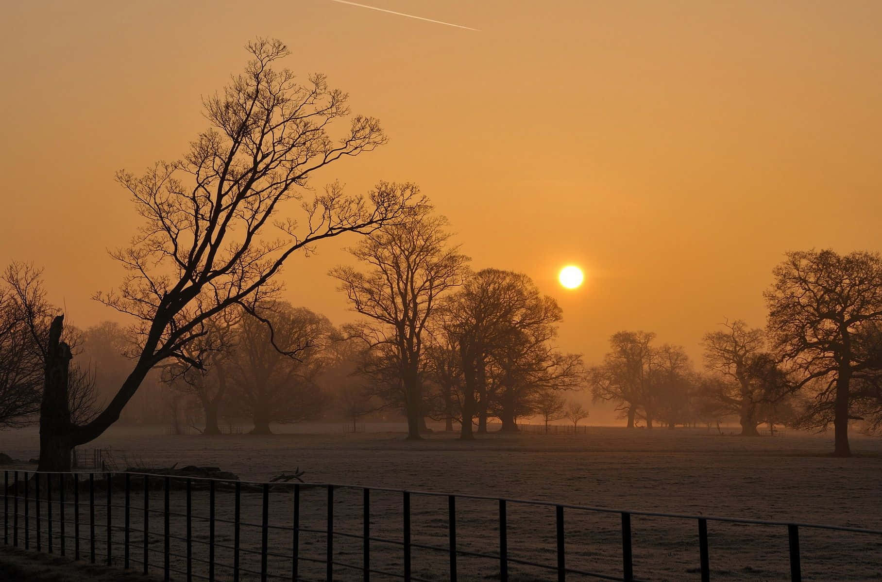 A Breathtaking Winter Sunset Wallpaper