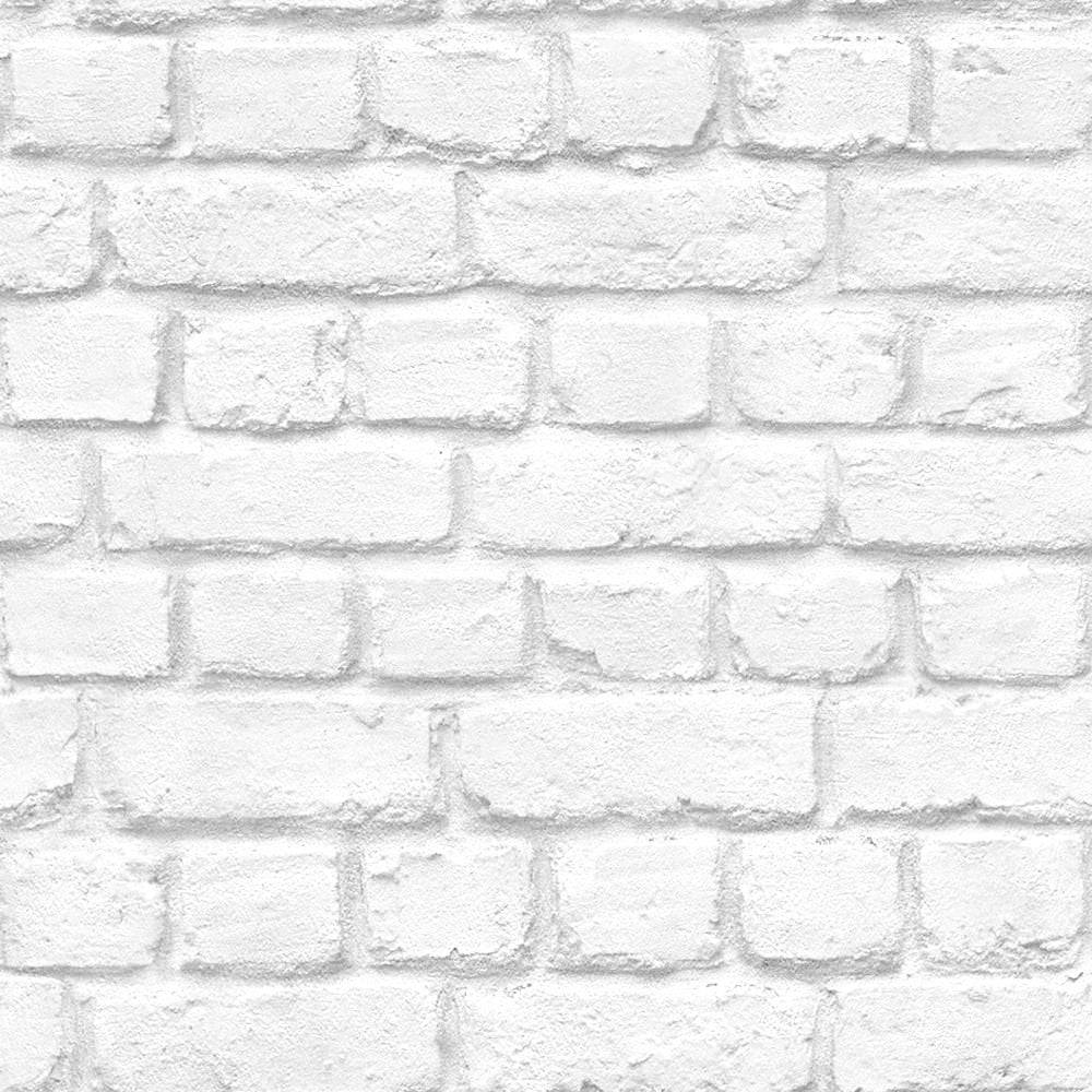 A Brick Tiled Wall In White Wallpaper