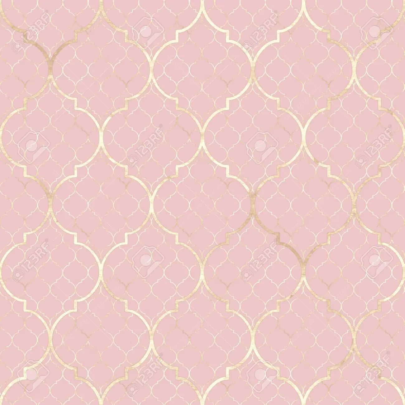 A Bright And Shiny Combination Of Light Pink And Golden Colors Wallpaper