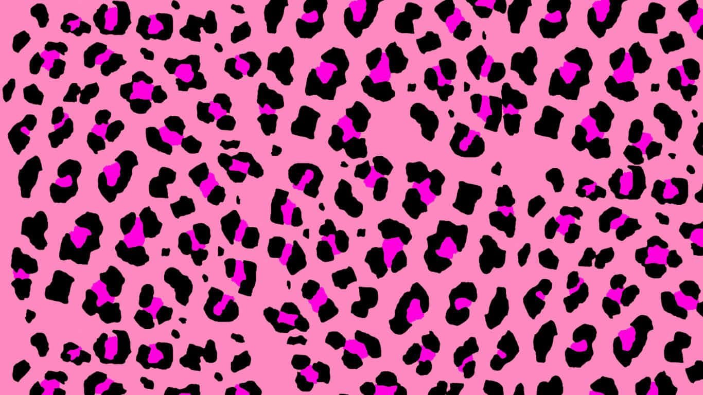 A Bright Pink Leopard Print Pattern Brightens Up Any Room. Wallpaper