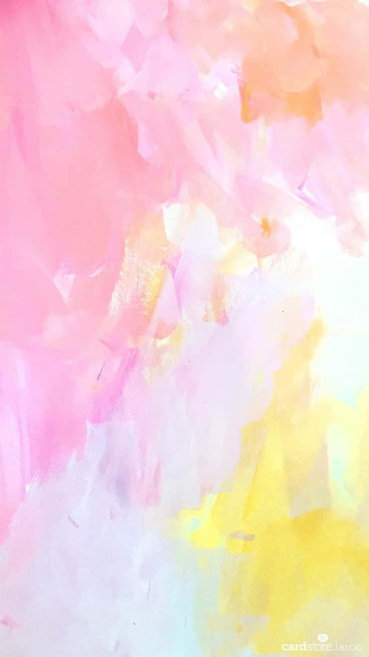 A Bright Pink Watercolor Painting Bursting With Life Wallpaper