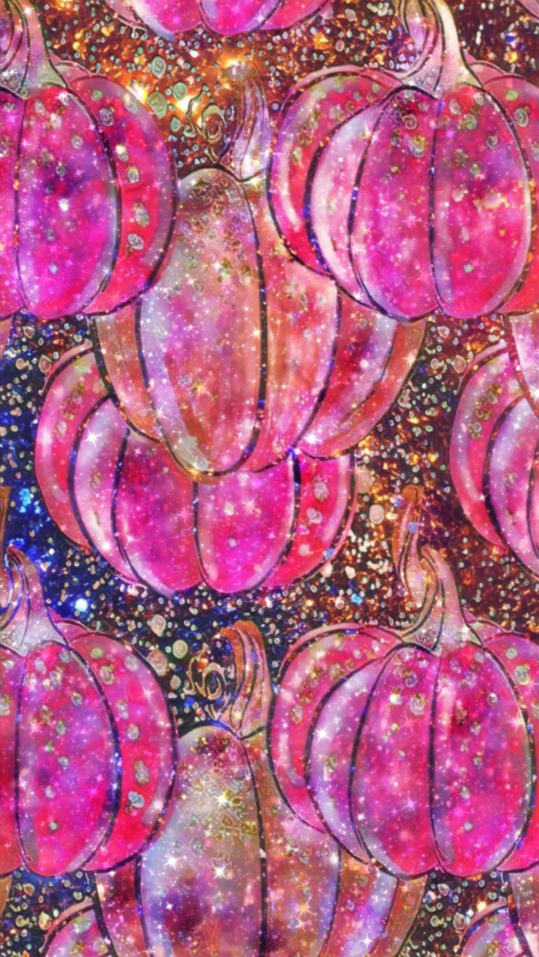 A Bright & Spooky Pink Pumpkin Wallpaper