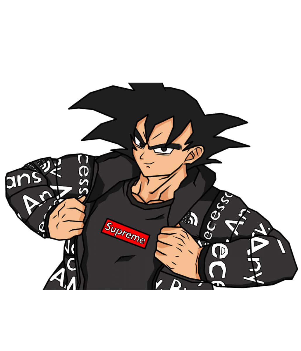 A Cartoon Of A Dragon Ball Character With Black Hair Wallpaper